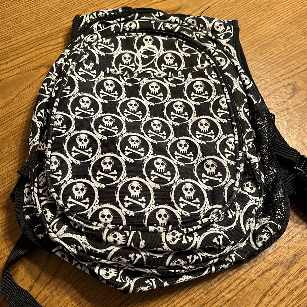 Black Skeleton Back Pack - image 1
